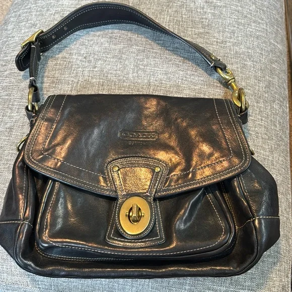 小物 Coach Legacy 65th Saddle Frnch Purse Coach Saddle Bag Legacy 65th Anniversary Vachetta Black Shoulder